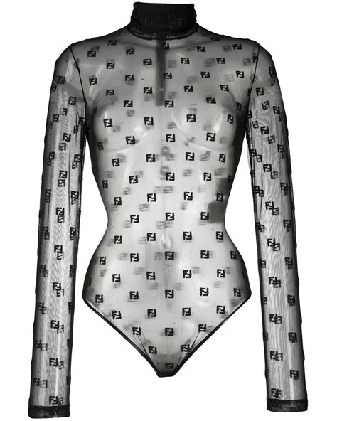 sheer fendi bodysuit|Fendi bodysuit skims.